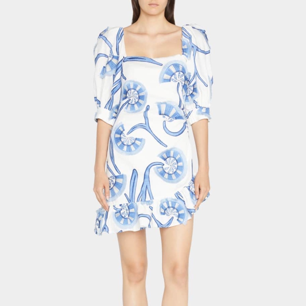 ALEXIS
San Paolo Linen Faux-Wrap Mini Dress